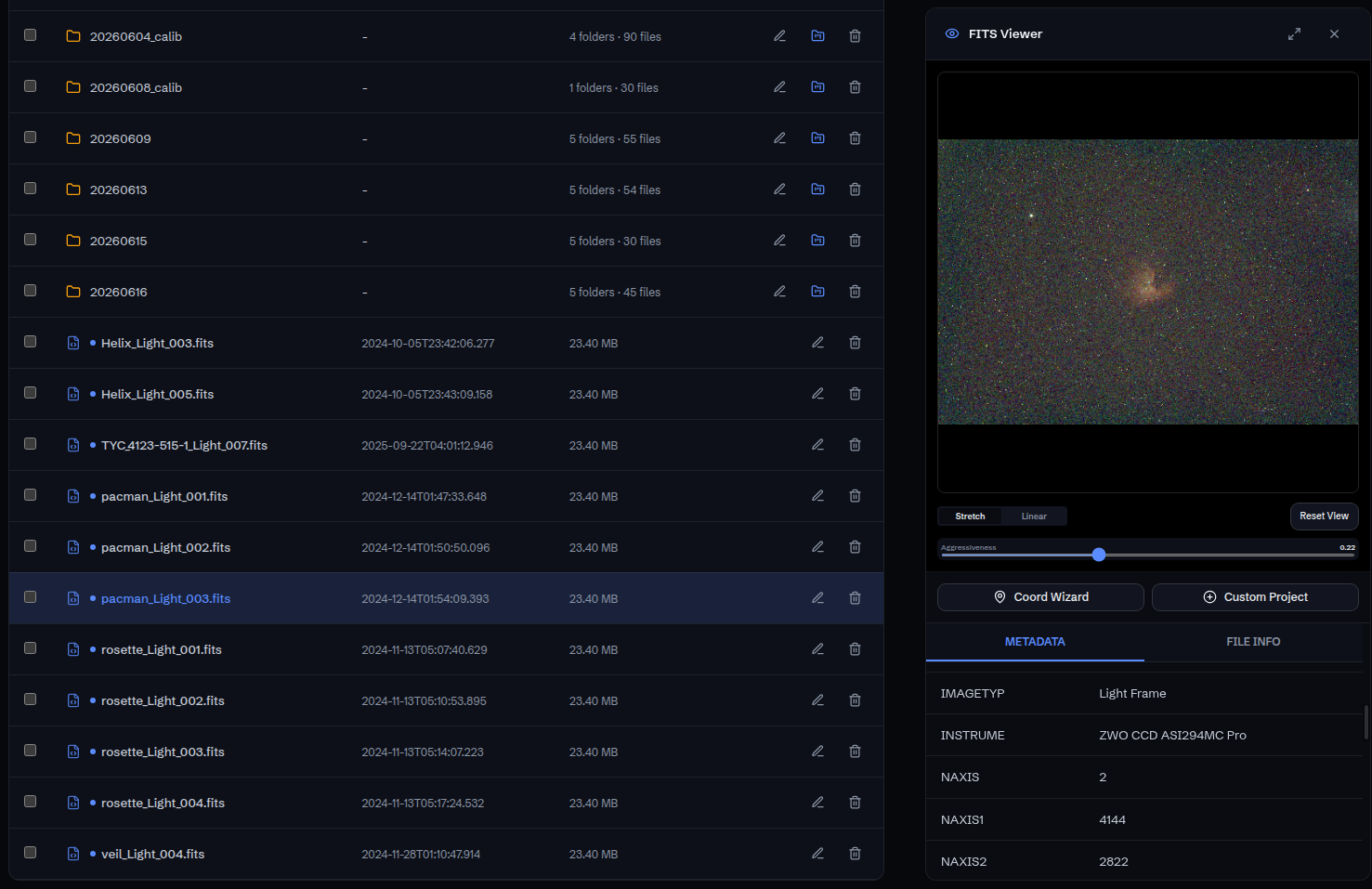 Nyxaion Interactive WebGL FITS Viewer